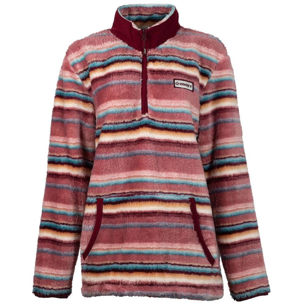 Hooey | Pull-Over Polaire | Stripe Rose