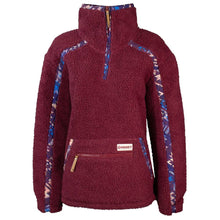 Load the image into the gallery, Hooey | Sherpa Pullover | Pink w/ Purple Aztec Accents
