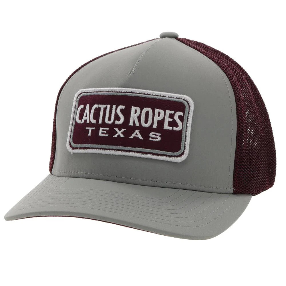 Hooey | Hat | Cactus Rope Grey/Maroon