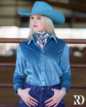 Charger l&#39;image dans la galerie, Ranch Dress’n | Chemise | Turquoise Velvet Sparkle
