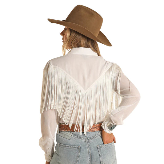 Rock & Roll x West Desperado | Chemise | Off White Franges (M, L, XL)