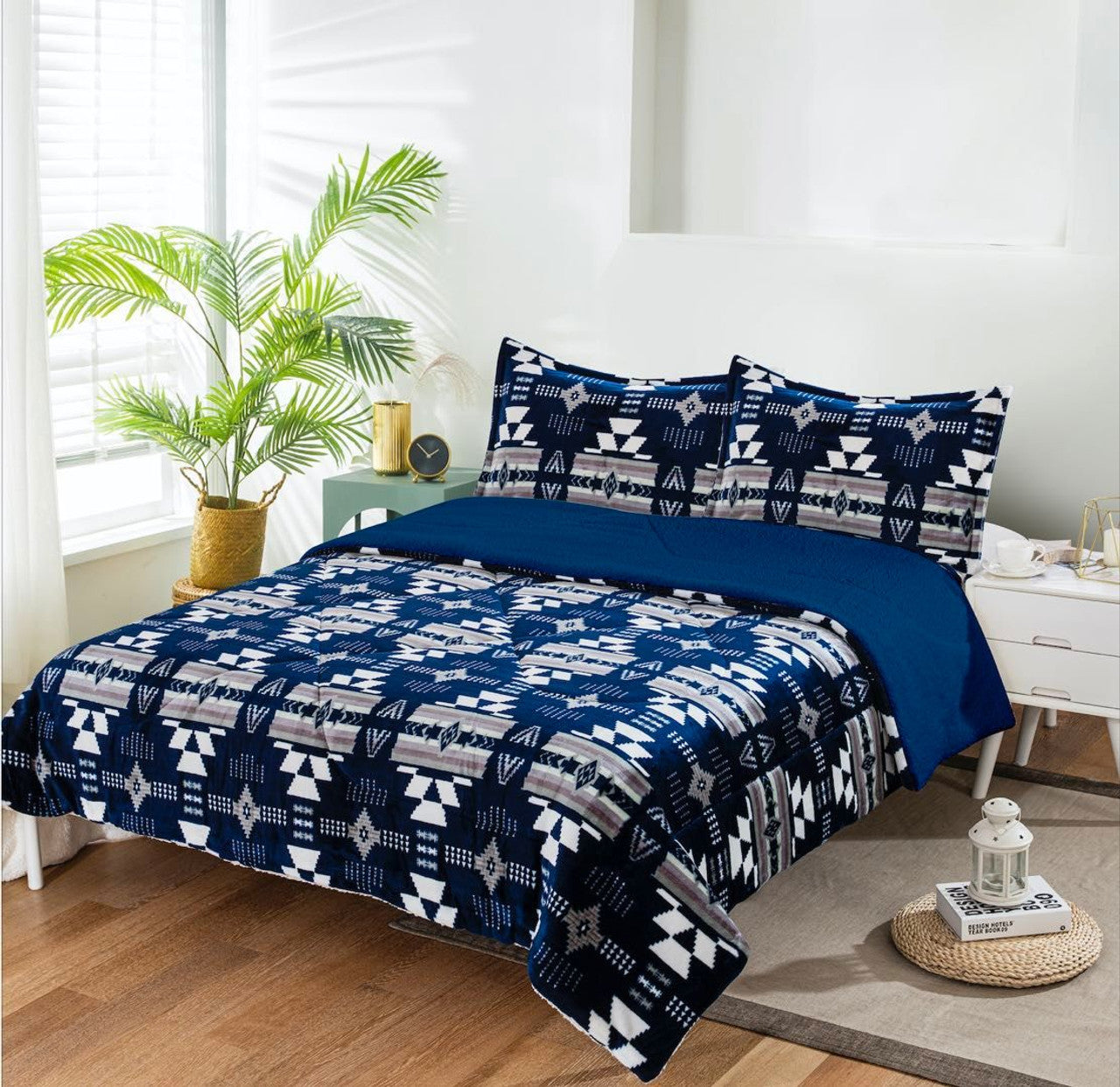 Ensemble de Lit | Gris & Marine