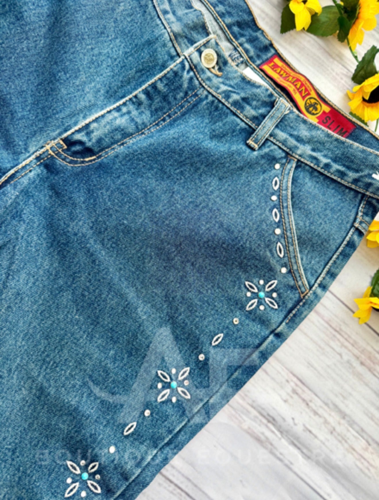 Lawman | Turquoise Flower | 13x34