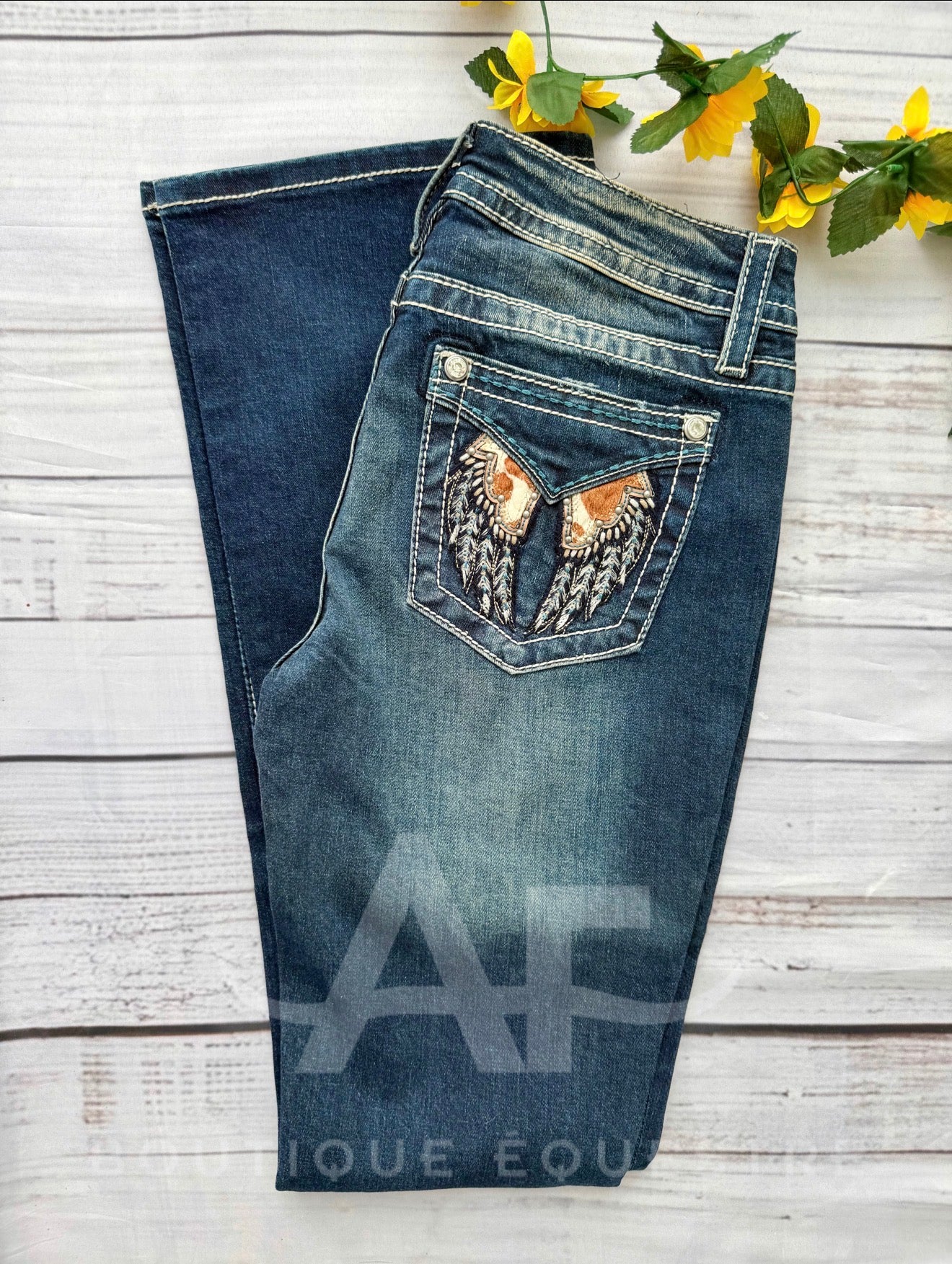 Miss Me | Cowhide Wings | 29x34
