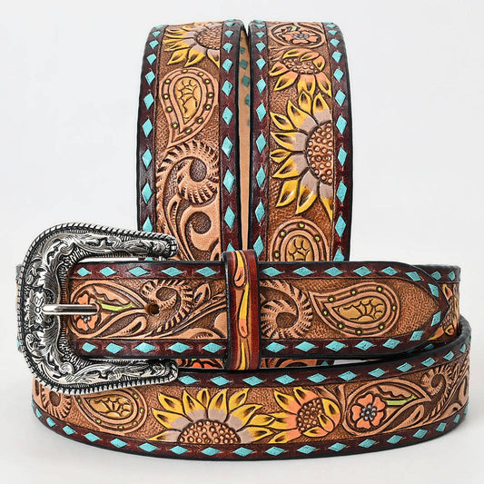 Ceinture | Tournesols Buckstitch Turquoise Unisex