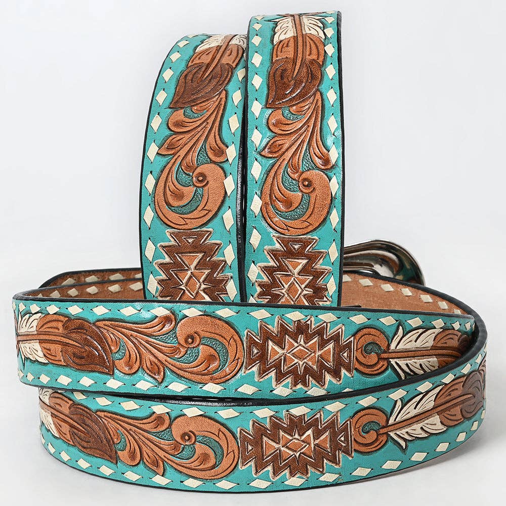 Ceinture | Plumes Aztec Turquoise Unisex