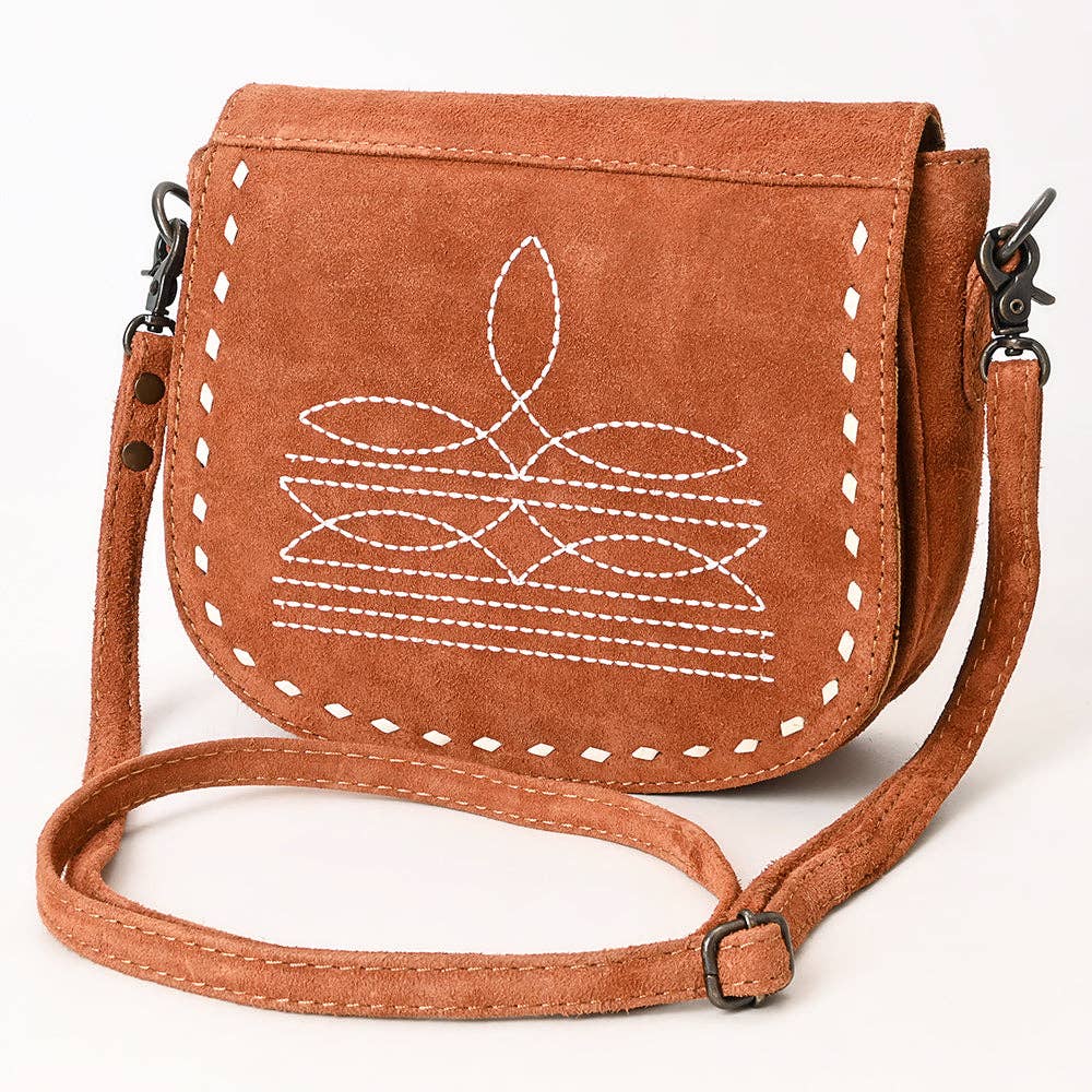 Sacoche à Bandoulière | Flap Suede Southwestern Stitching