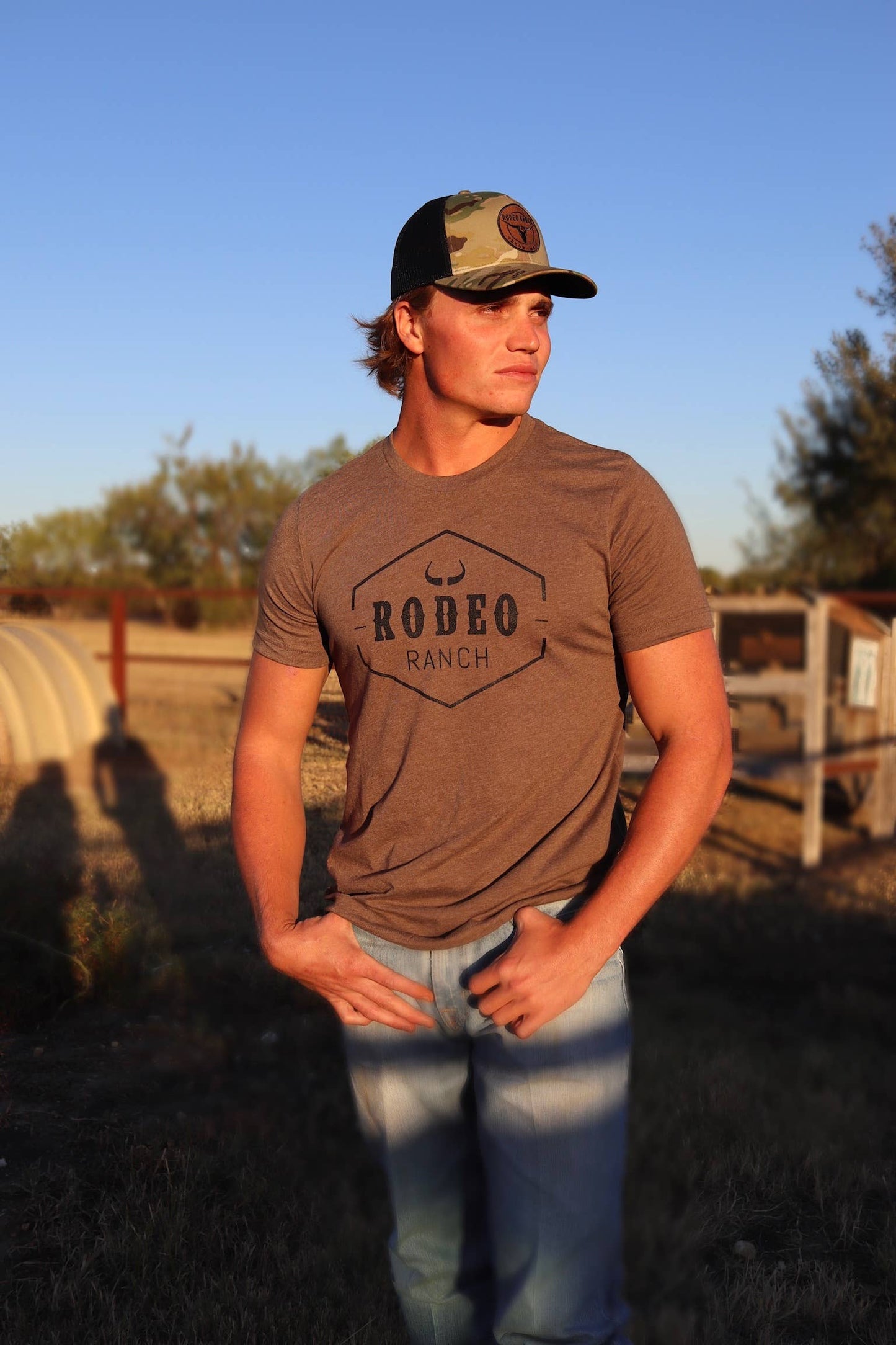 Rodeo Ranch | T-Shirt | Classic Logo Heather Brown