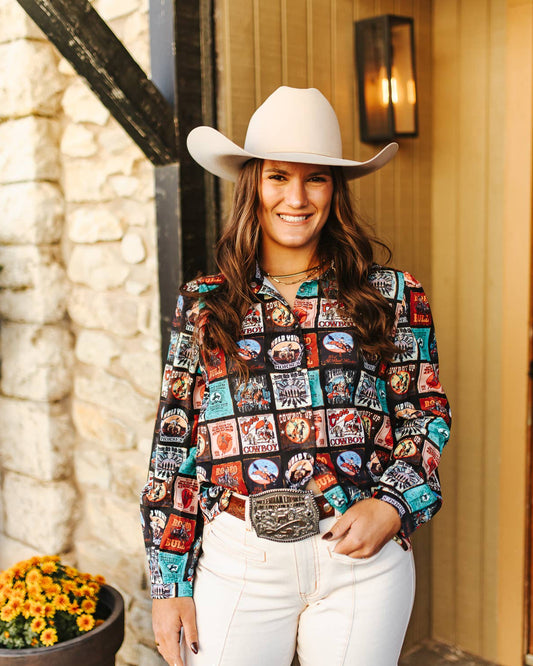 L&B | Chemise | Collage Stamp Western