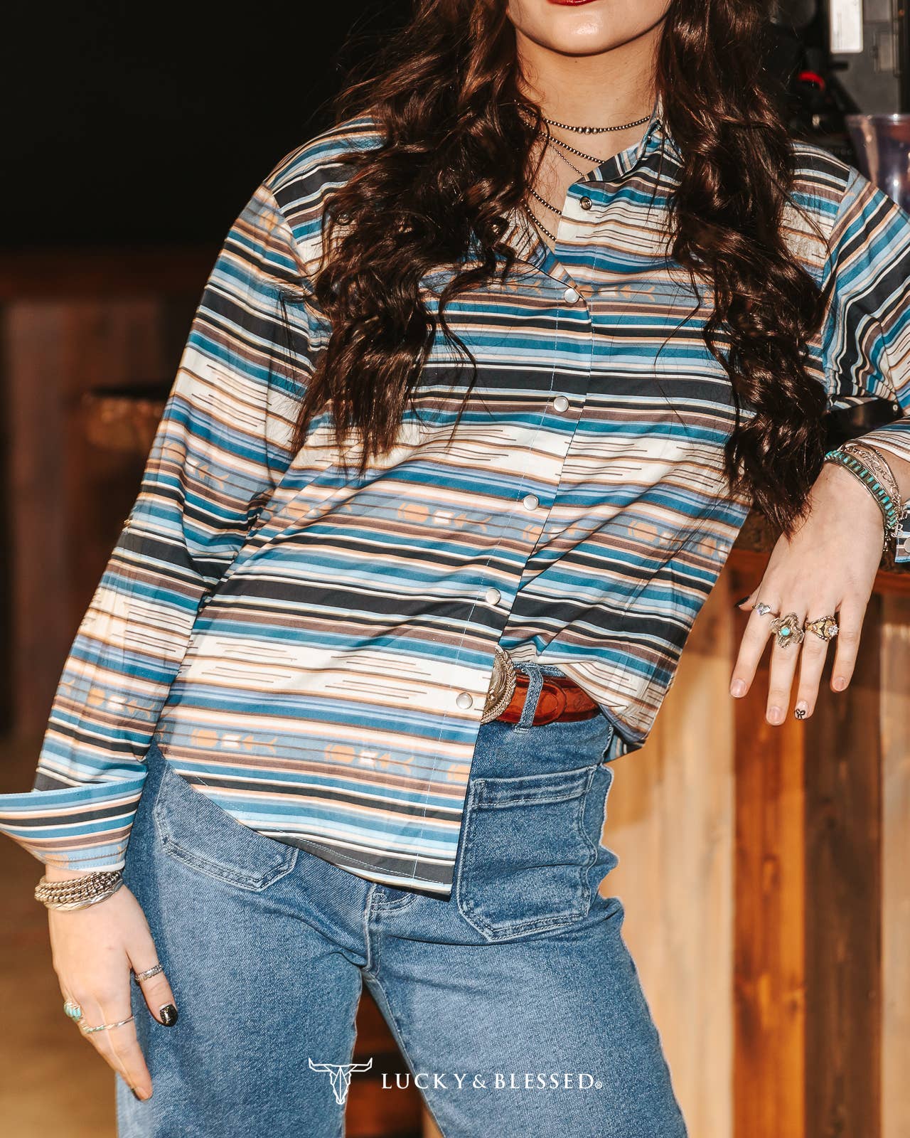 L&B | Chemise | Nacre Jade Serape