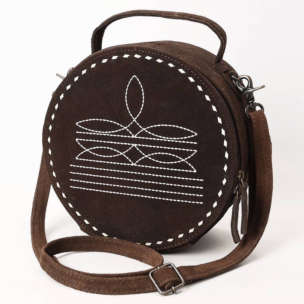 Sacoche Ronde | Suede Round Canteen Boho Western