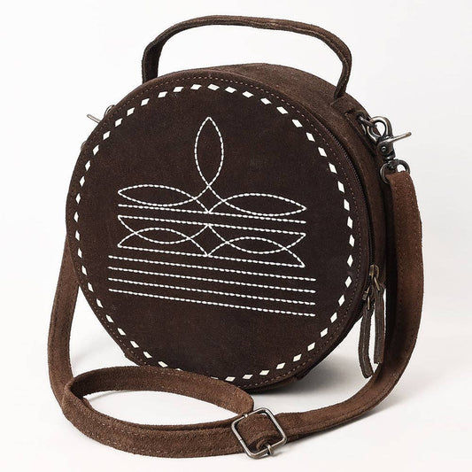 Sacoche Ronde | Suede Round Canteen Boho Western