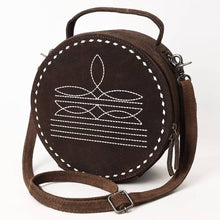 Load the image into the gallery, Sacoche Ronde | Suede Round Canteen Boho Western
