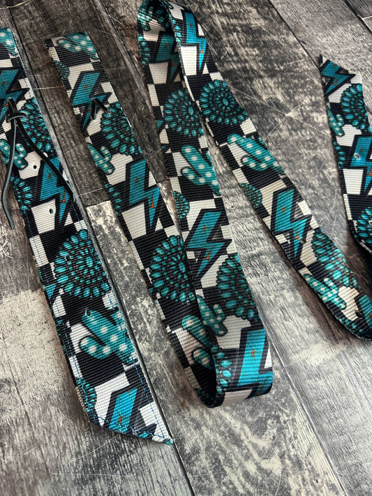 Ensemble de Sanglons & Contre-Sanglons | Turquoise Glass