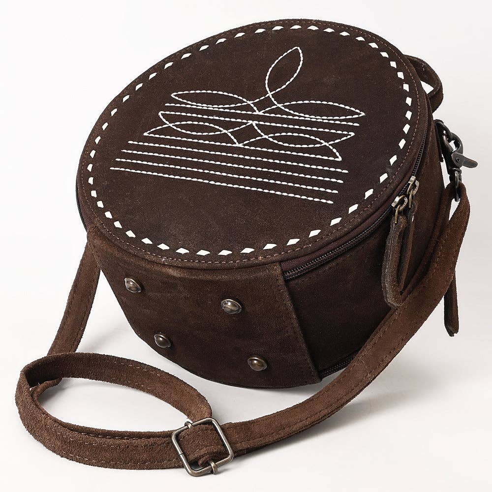 Sacoche Ronde | Suede Round Canteen Boho Western