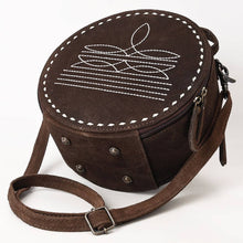 Load the image into the gallery, Sacoche Ronde | Suede Round Canteen Boho Western
