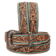 Charger l&#39;image dans la galerie, Ceinture | Fleuri Turquoise Unisex
