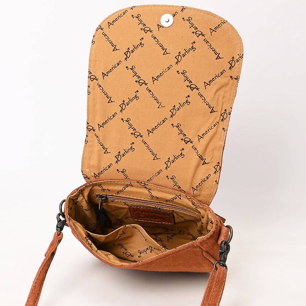 Sacoche à Bandoulière | Flap Suede Southwestern Stitching
