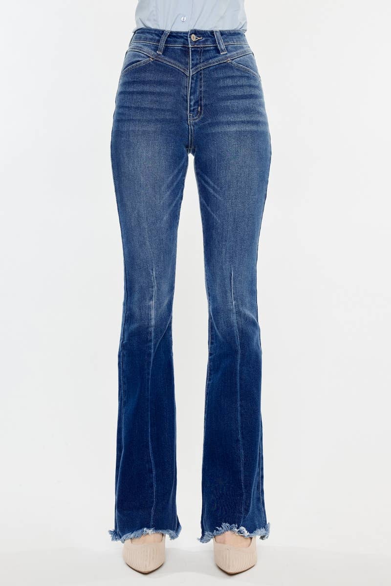 Kancan | Western Frayed Hem Flare