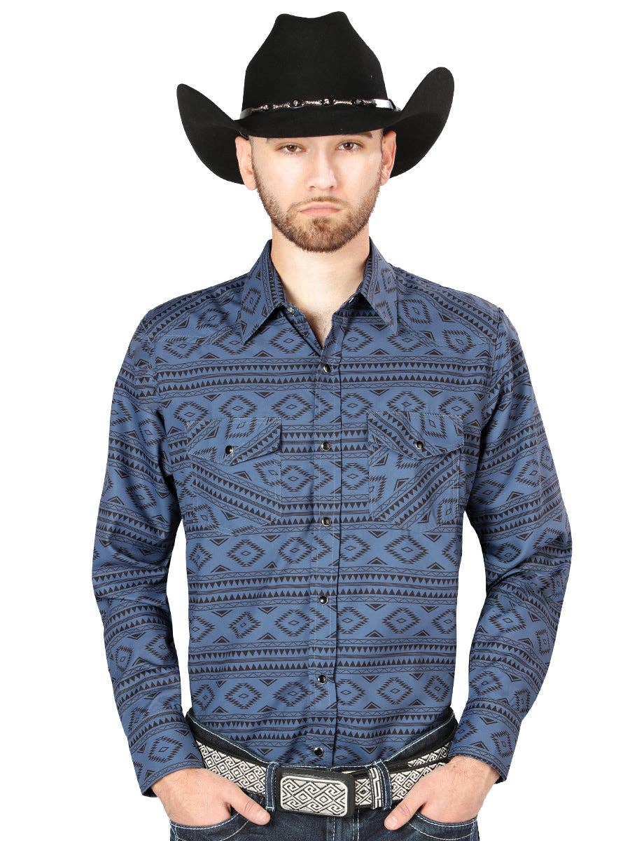 El General | Chemise | Bleu Aztec