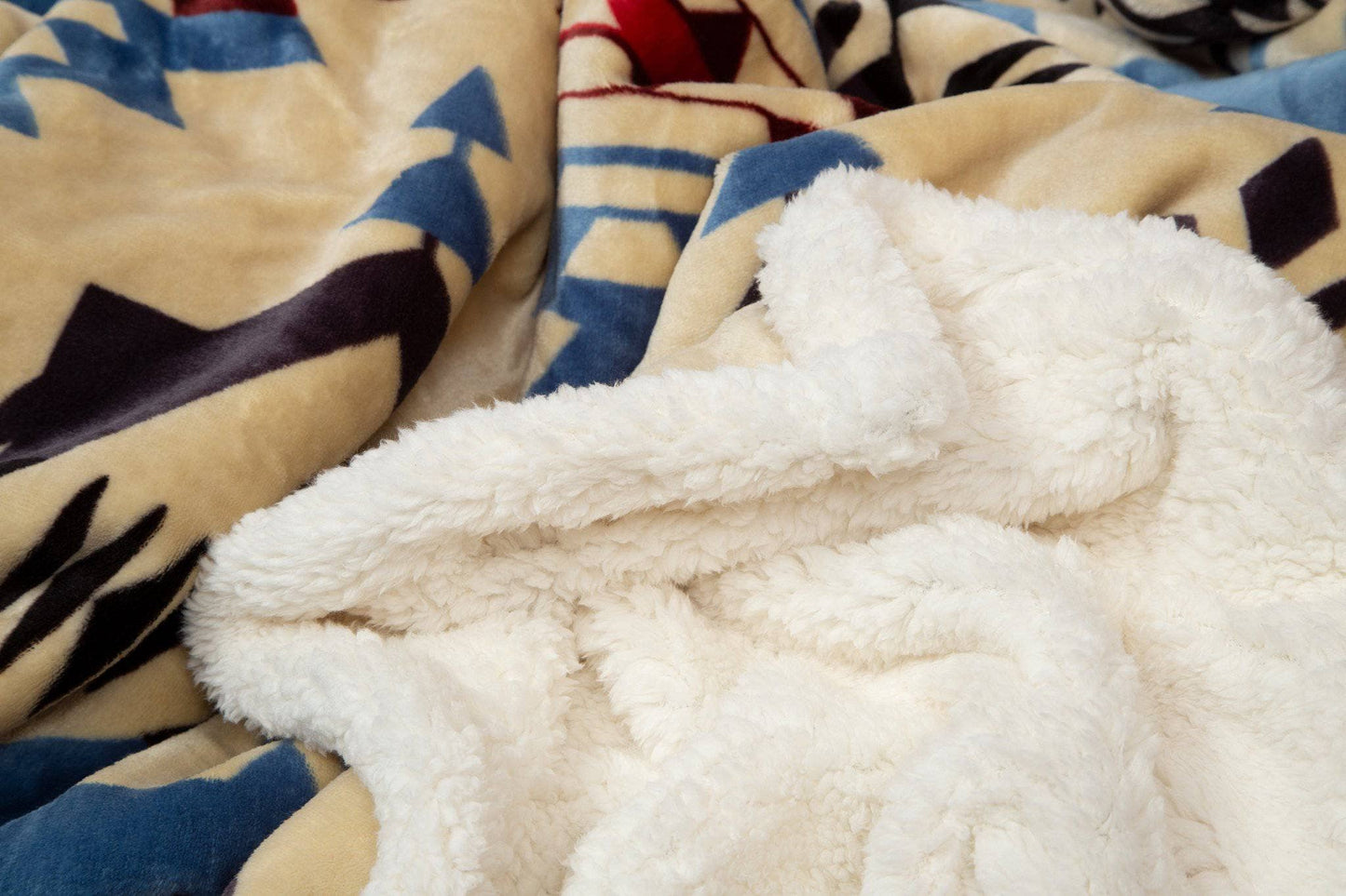 Couverture | Southwest Aztec Blue River Sherpa Borrego