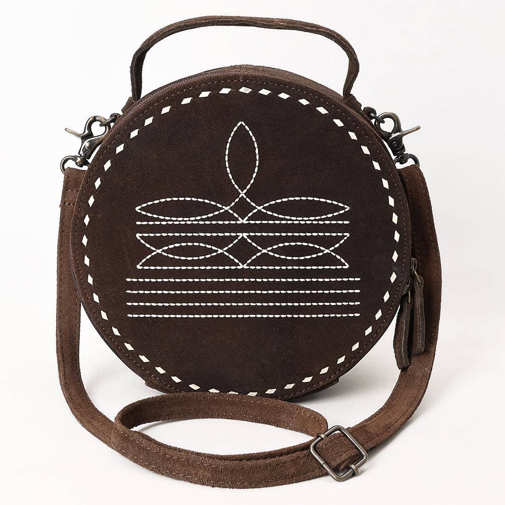 Sacoche Ronde | Suede Round Canteen Boho Western