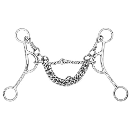 Mors | Bar H Western Gag Bit with Twisted Wire Single Jointed Mouth