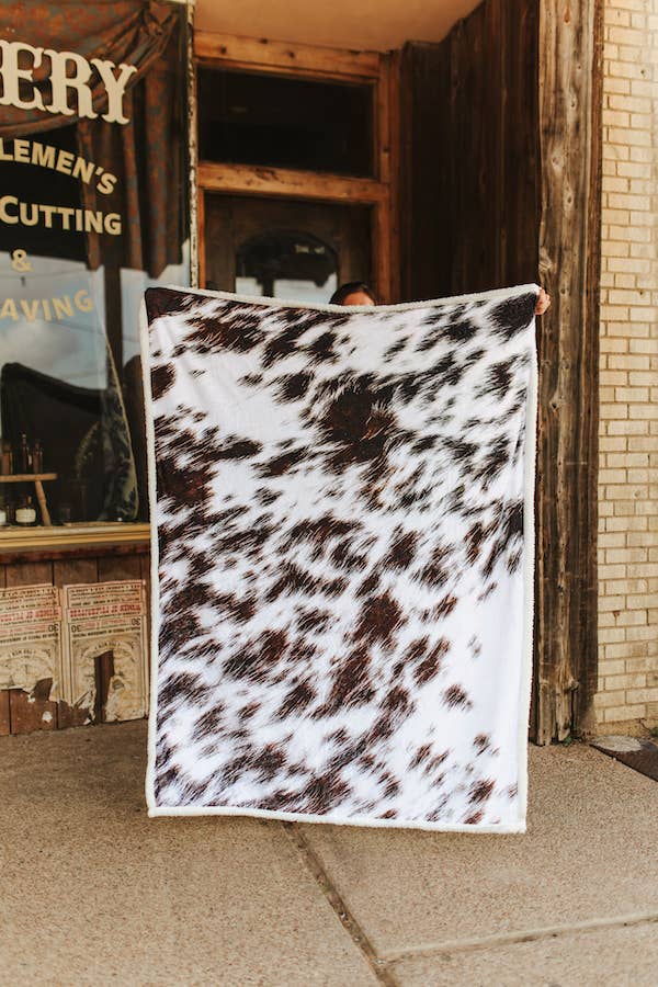 BIENTÔT DISPONIBLES | Couverture | Vache Brun Ivory Sherpa