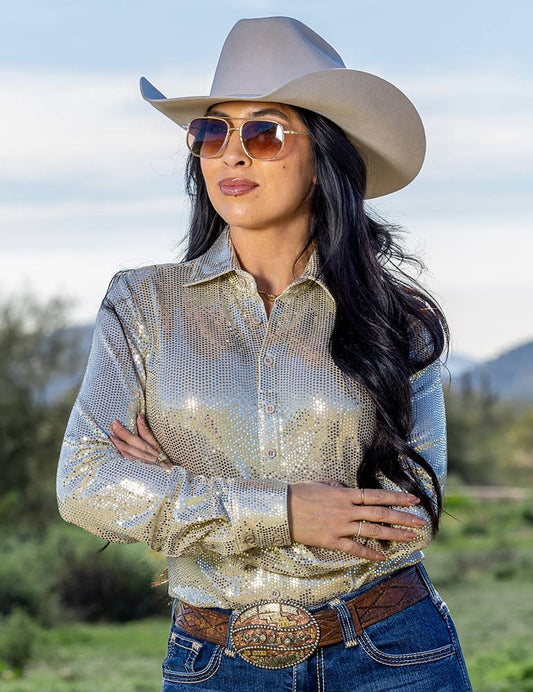 Cowgirl Tuff | Chemise Pullover | Beige Sequin