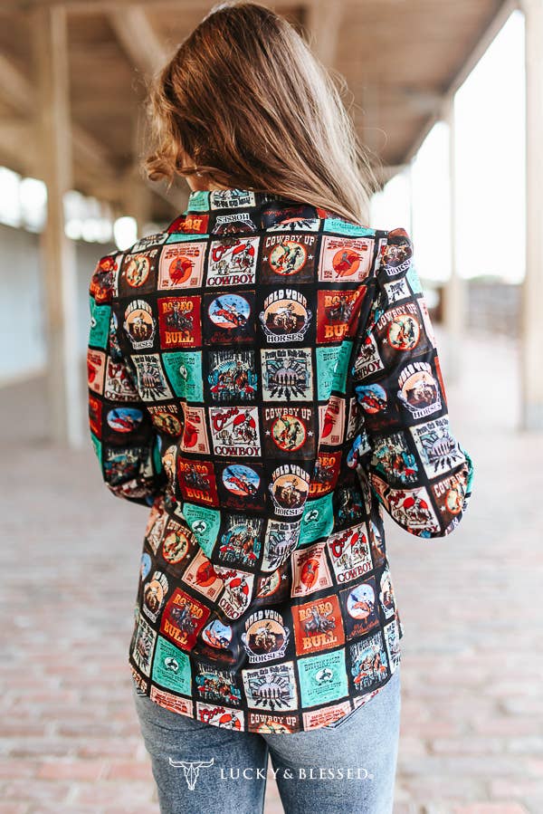 L&B | Chemise | Collage Stamp Western