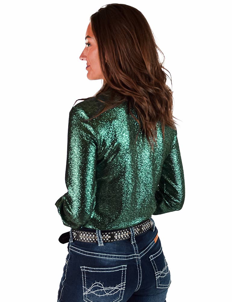 Cowgirl Tuff | Pullover Shirt | Jade Shimmer