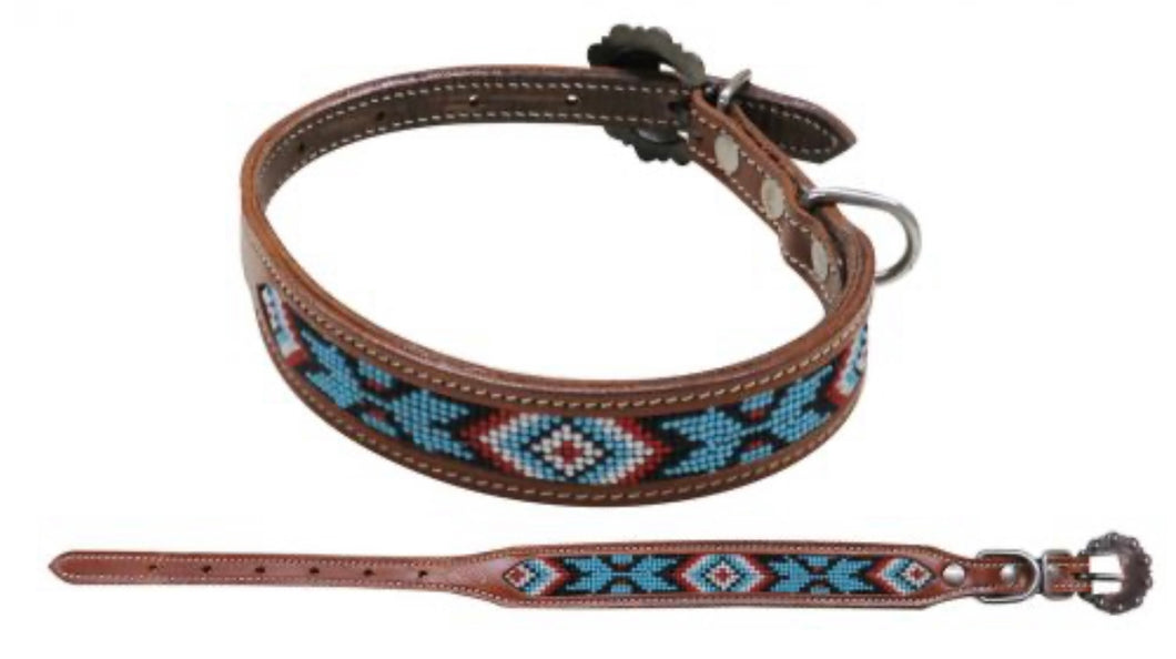 Collier à Chien | Aztec Bleu & Rouge