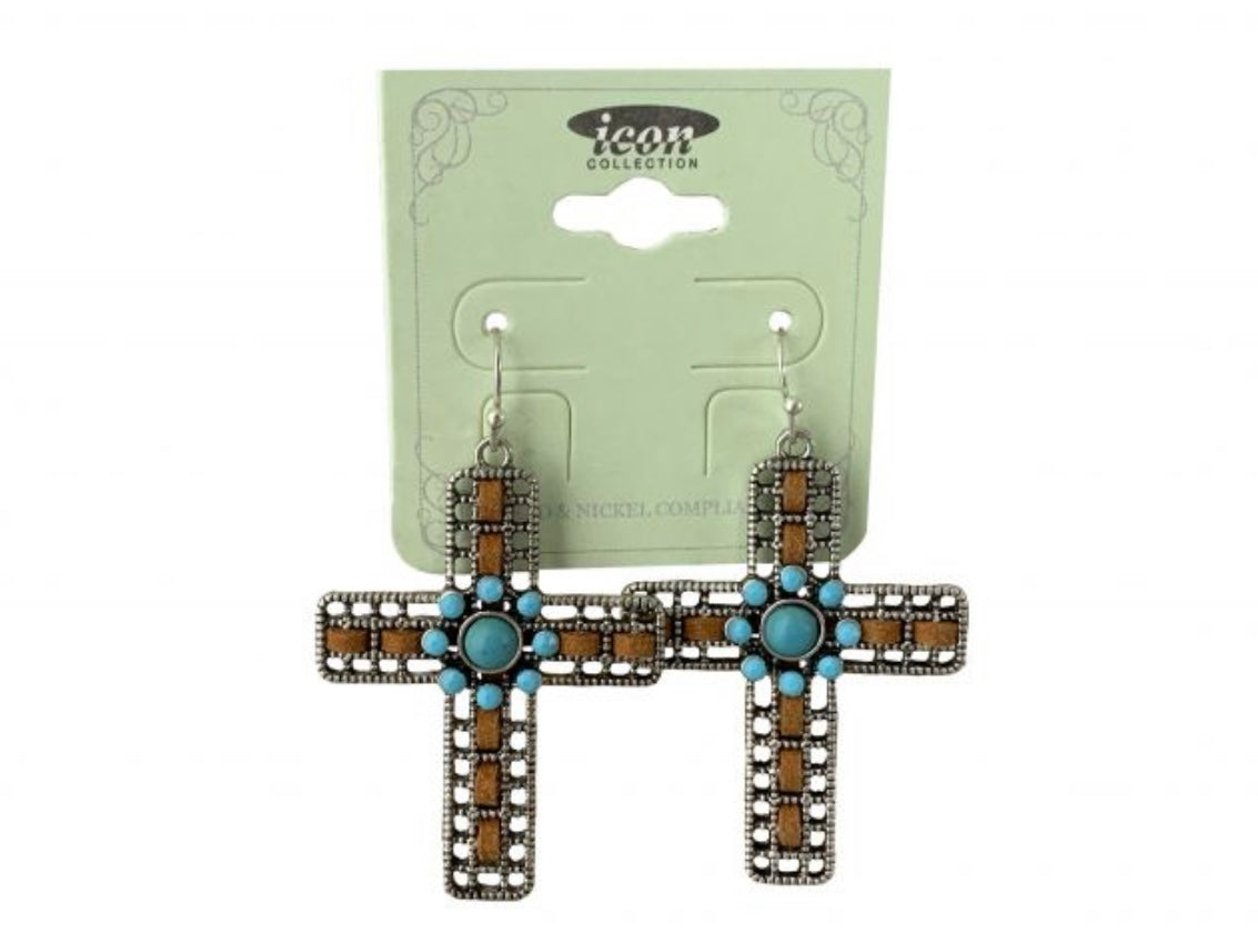 Boucles D’oreilles | Croix Tressé