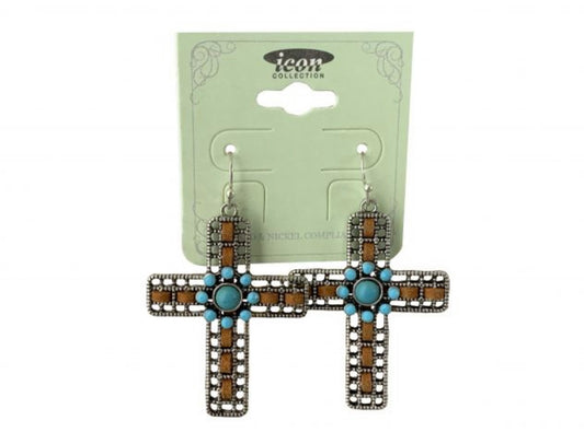 Boucles D’oreilles | Croix Tressé