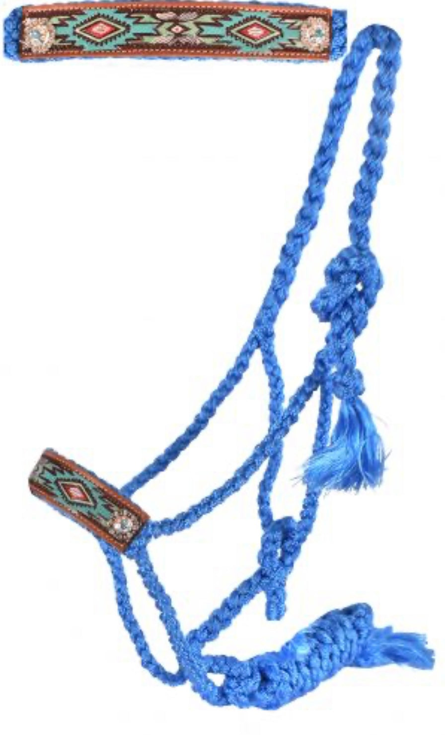 Licol | Mule Tape Bleu Noseband Aztec