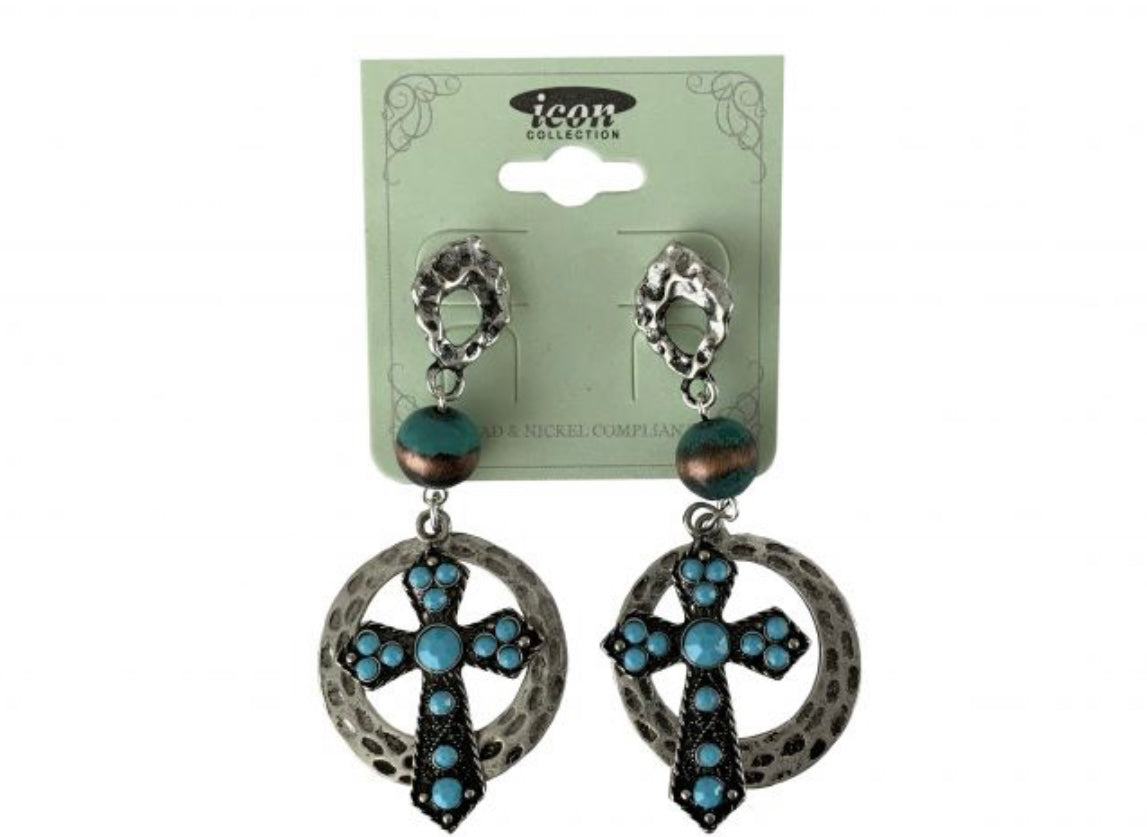 Croix et Pierres Turquoises