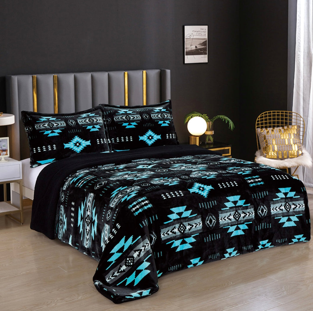 Bedding Set | Turquoise Neon