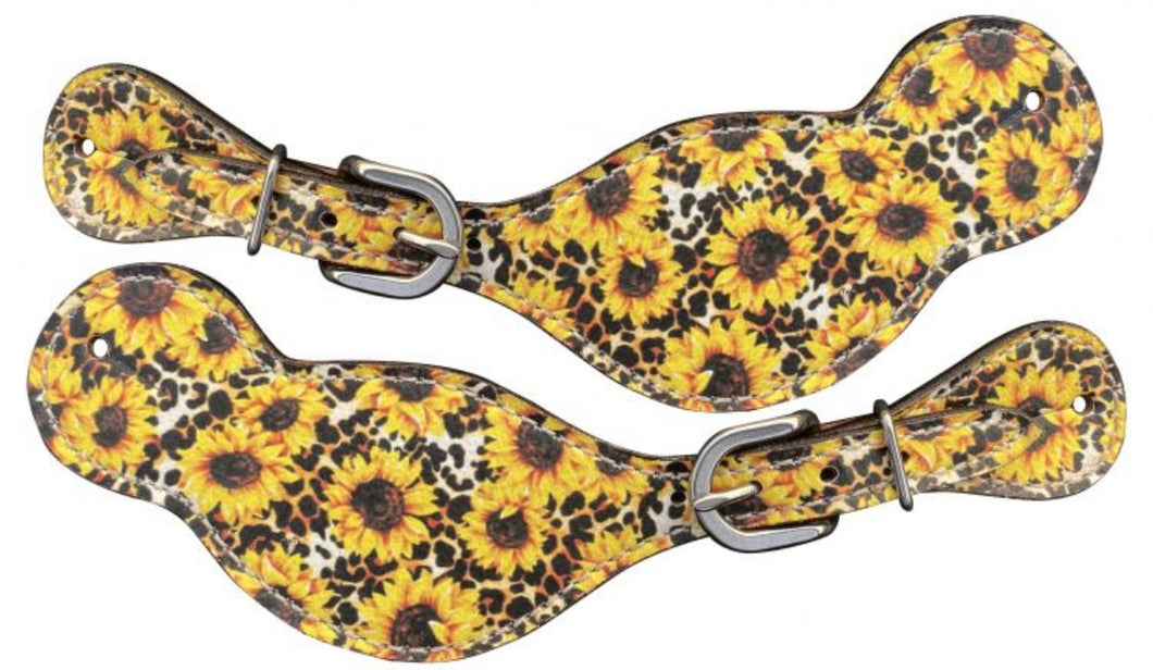 Spur Straps | Cheetah Sunflowers