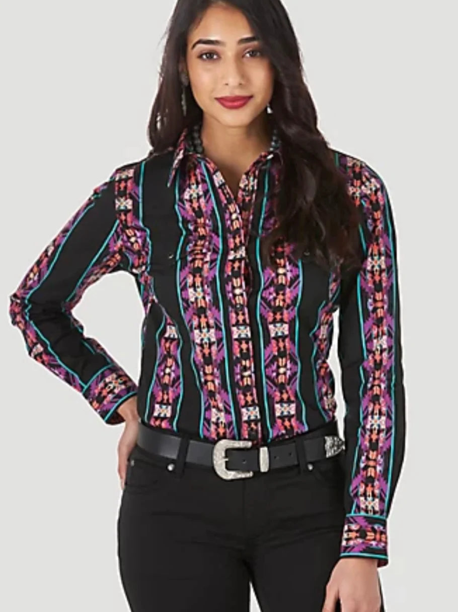 Wrangler | Shirt | Retro Aztec Black