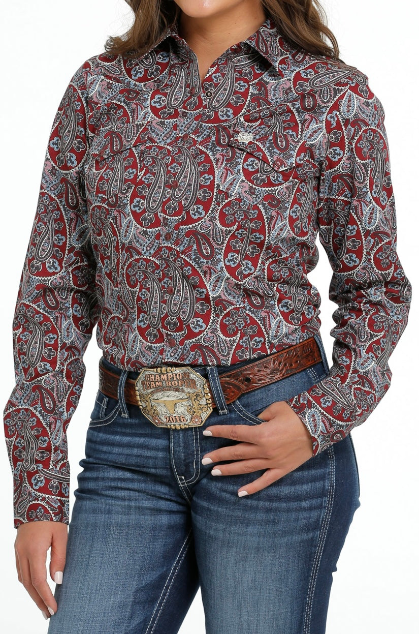 Cinch | Shirt | Red Paisley