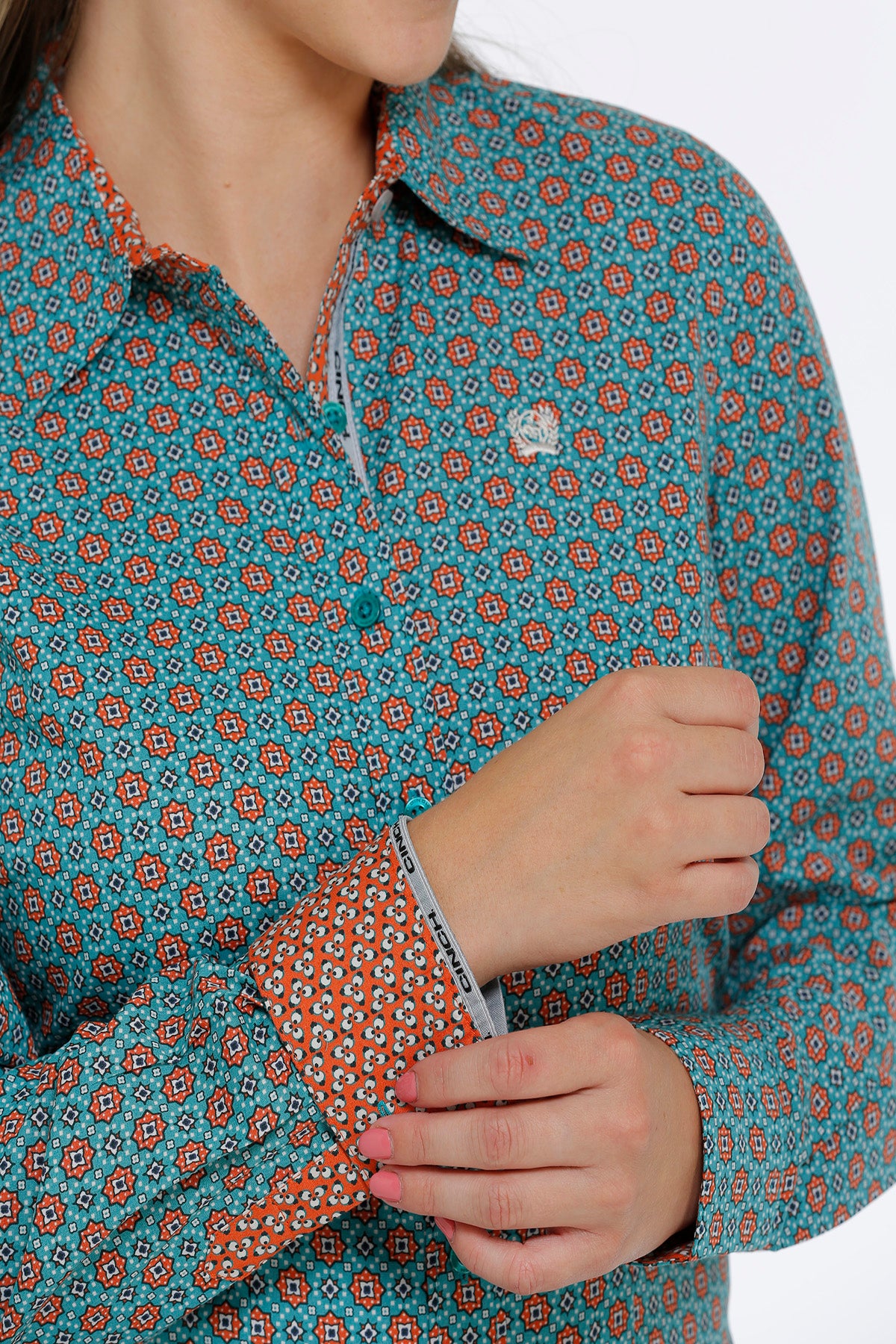 Cinch | Shirt | Teal Medallion