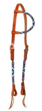 Load the image into the gallery, Headstall | One Ear | Blue Beads

