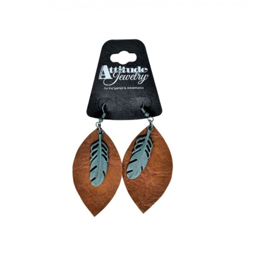 Boucles D’oreilles | Plumes Cuir