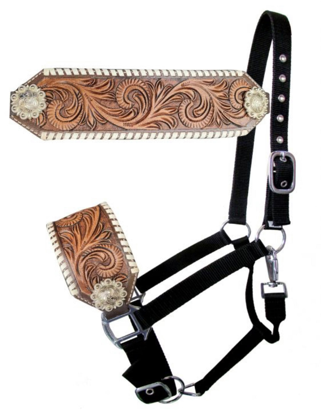 Licol | Noseband Tooled Fleuri