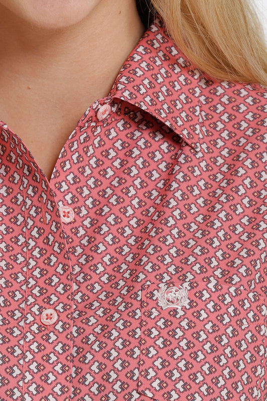 Cinch | Shirt | Pink Chevron