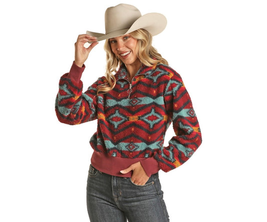 Rock & Roll | Pull-Over Sherpa | Bourgogne (L & XXL)