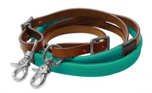 Load the image into the gallery, Barrel Reins | Teal Leather
