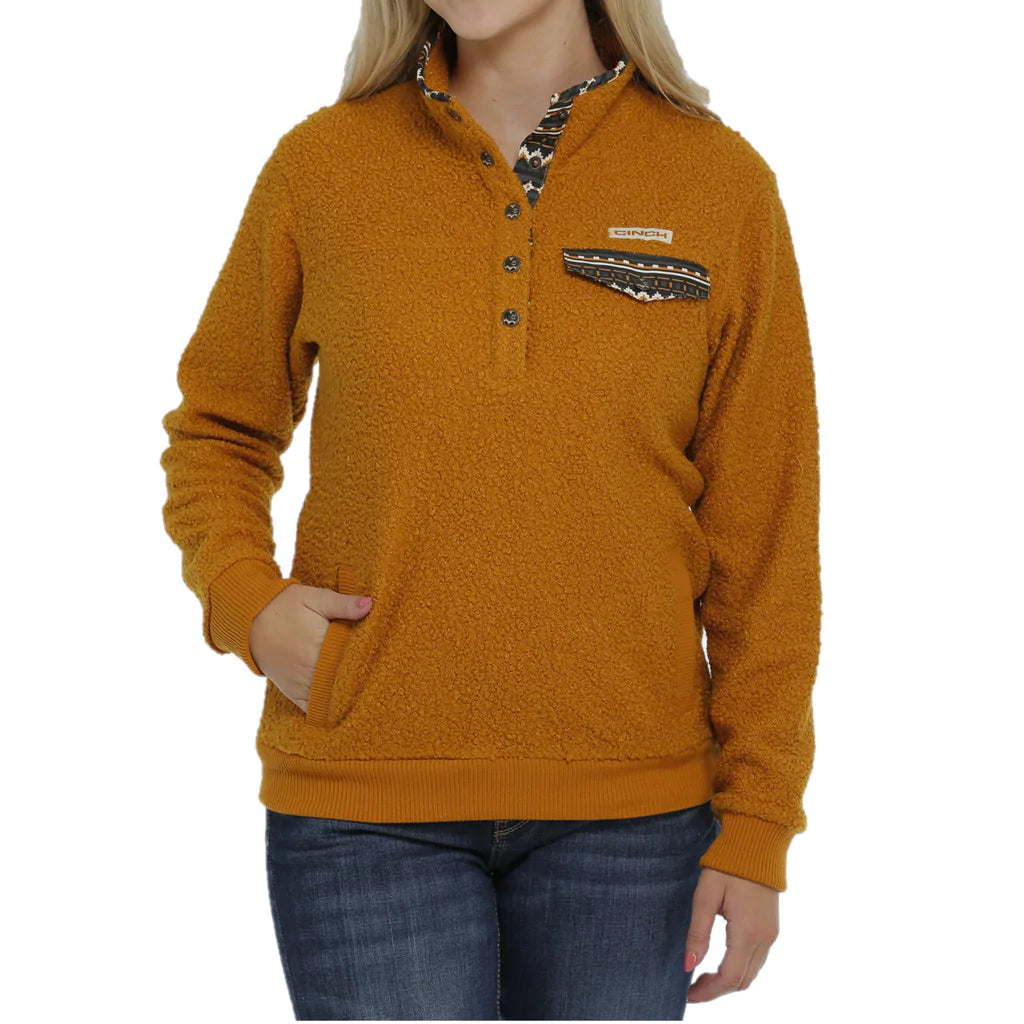 Cinch | Pull-Over Sherpa | Gold Teddy Bear | X-Large