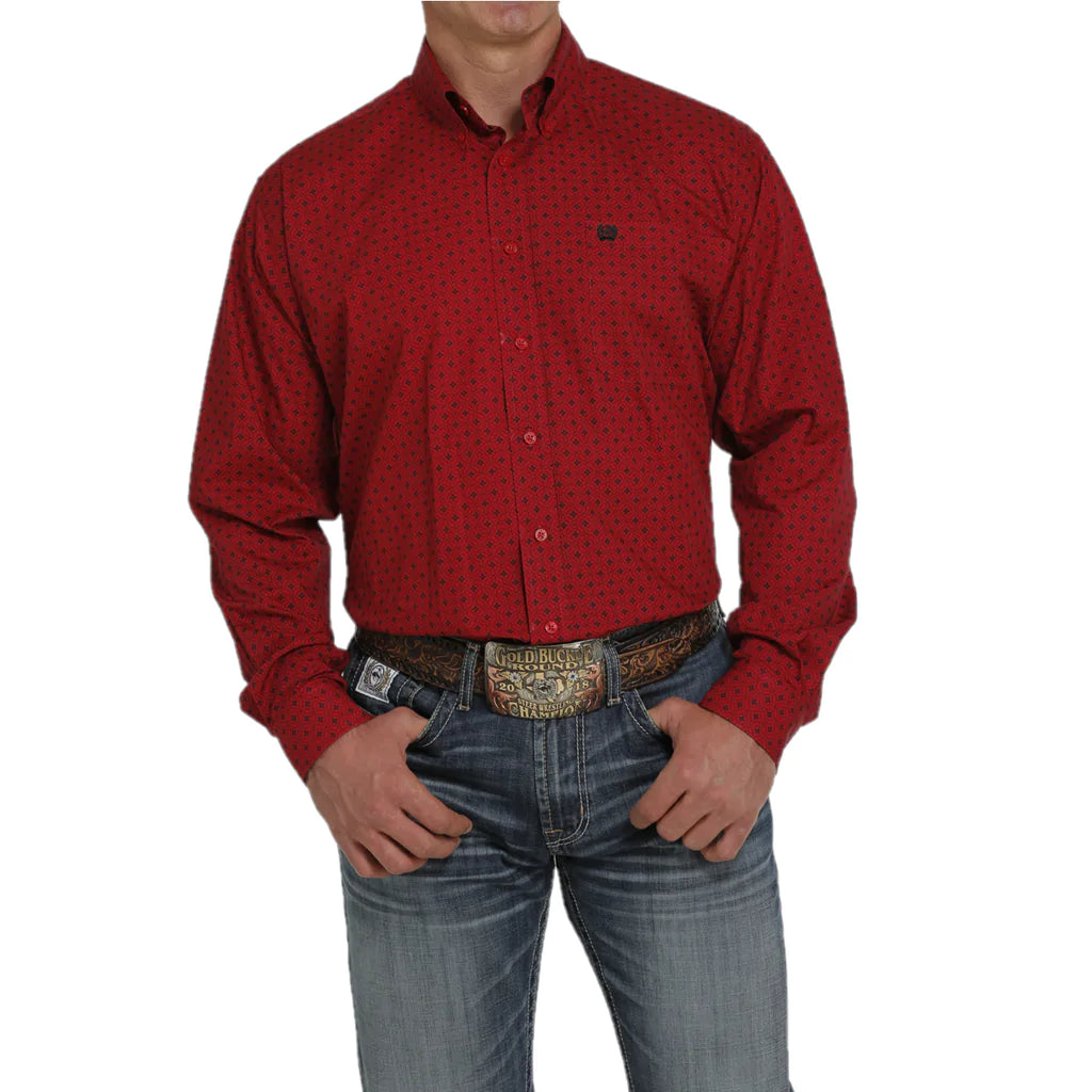 Cinch | Shirt | Red Geometric