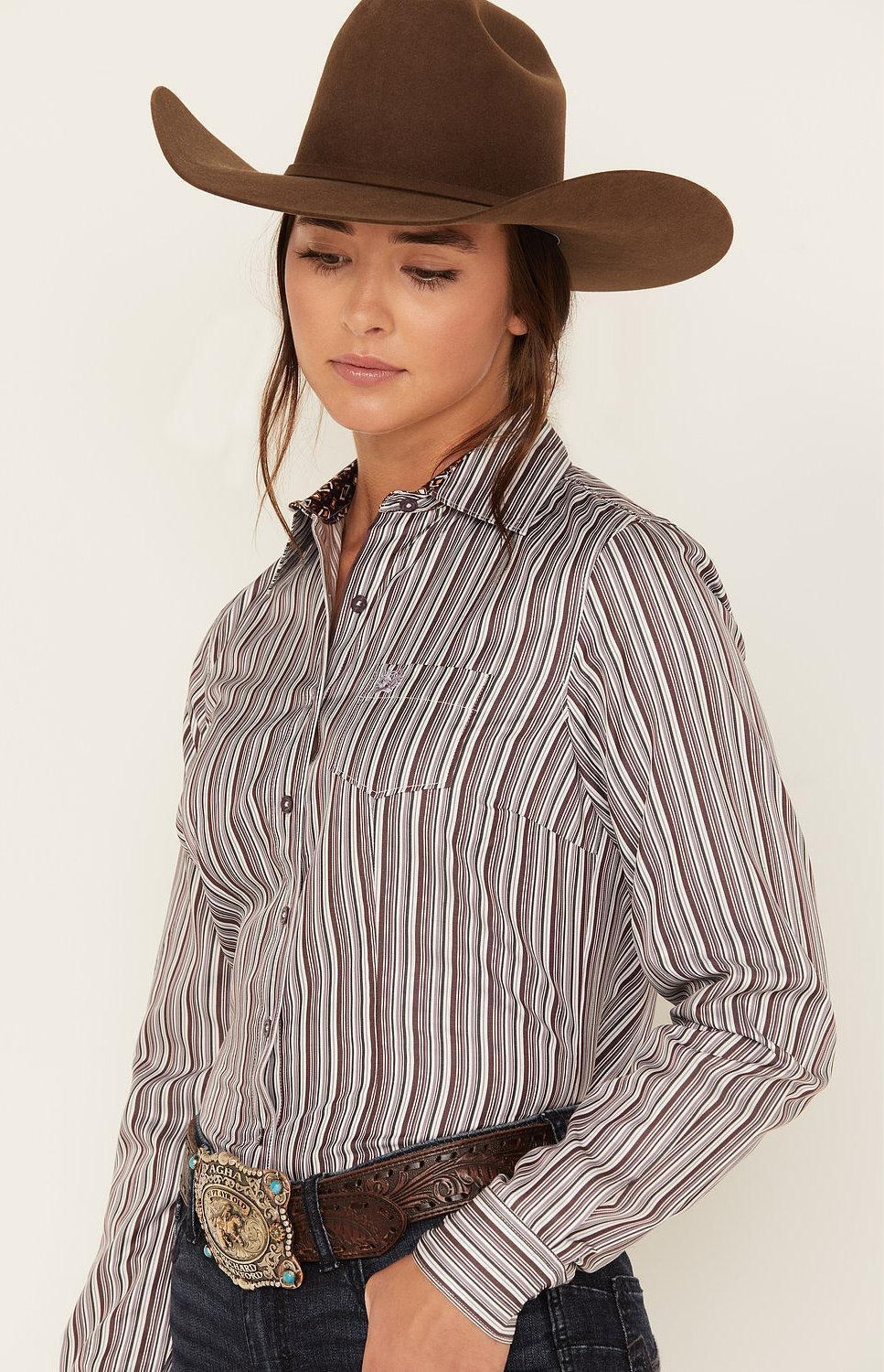 Cinch | Shirt | Purple & Black Line